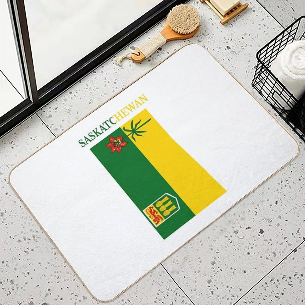 Saskatchewan Flag Map, SK, Canada  Multi-Purpose Bath Mat