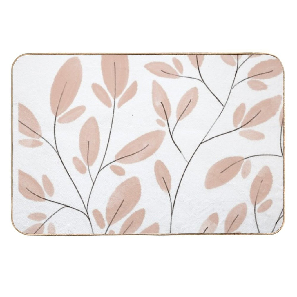 Peach Leaves  High-Traffic Bath Mat
