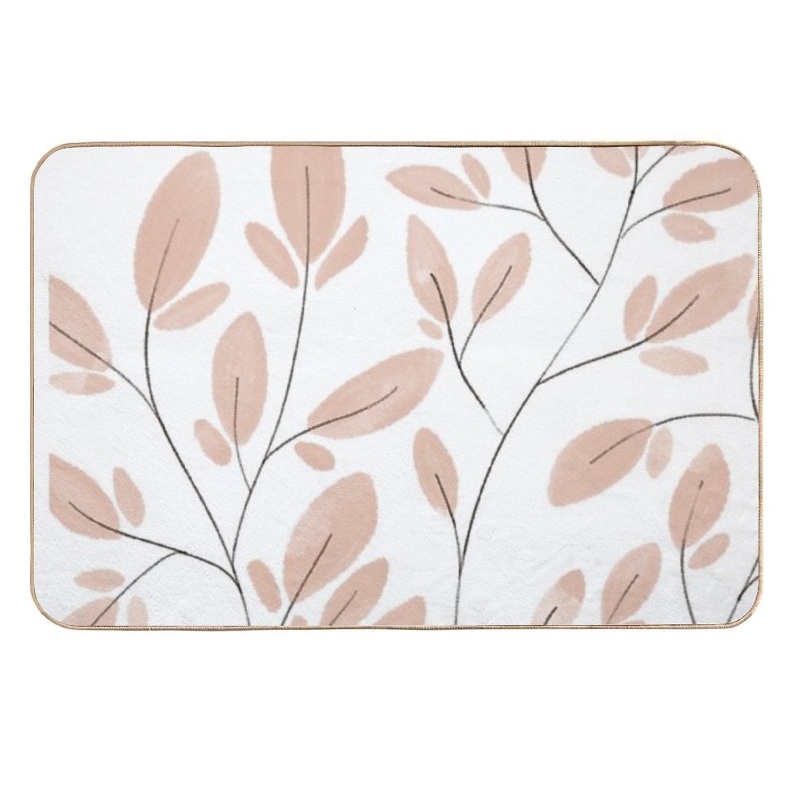 Peach Leaves  High-Traffic Bath Mat