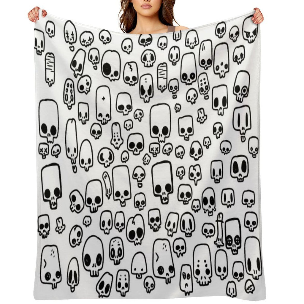 Mini Skulls Compact Throw Blanket
