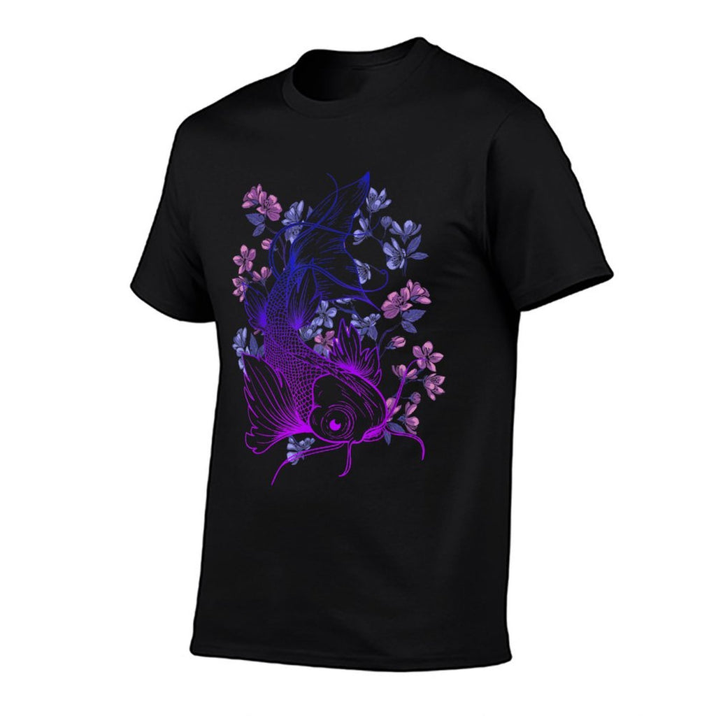 Japanese Koi Carp Cherry Blossom Bloom Season Asian Carp  Classic T-Shirt