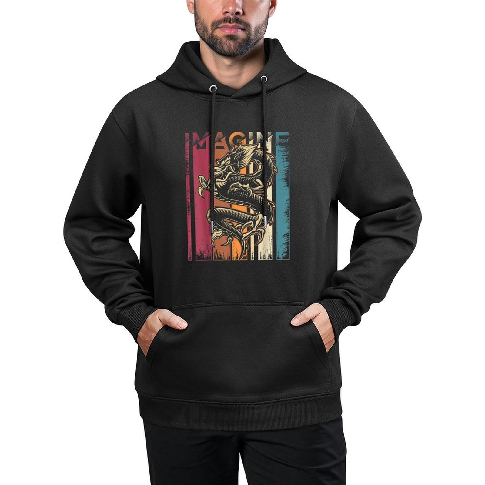Imagine Dragon Vintage Cool Art Moisture-Wicking Hoodie