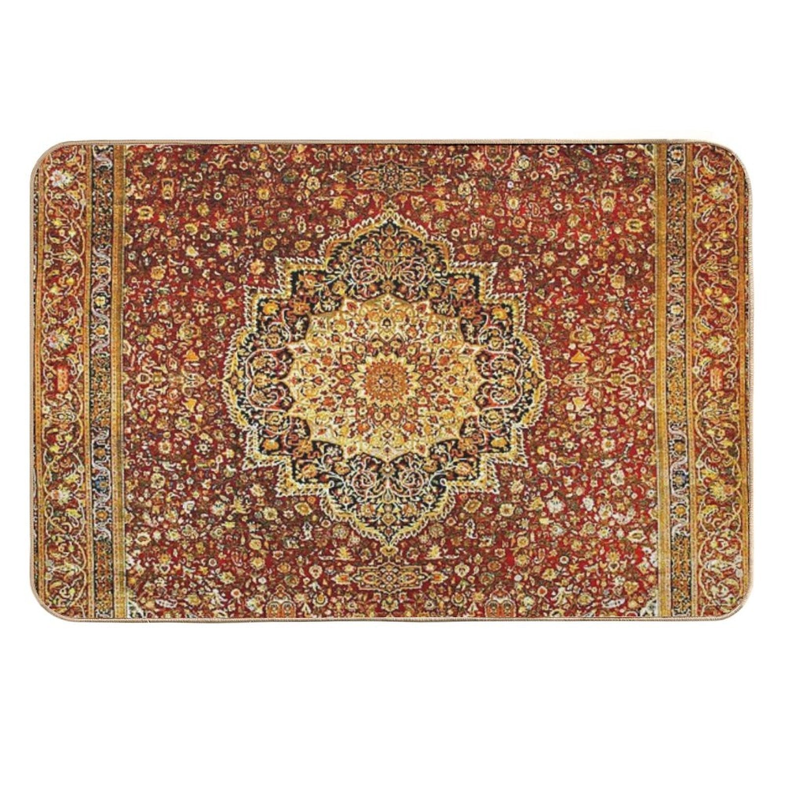 Khorasan Antique Persian Carpet Print  Rapid-Drying Bath Mat