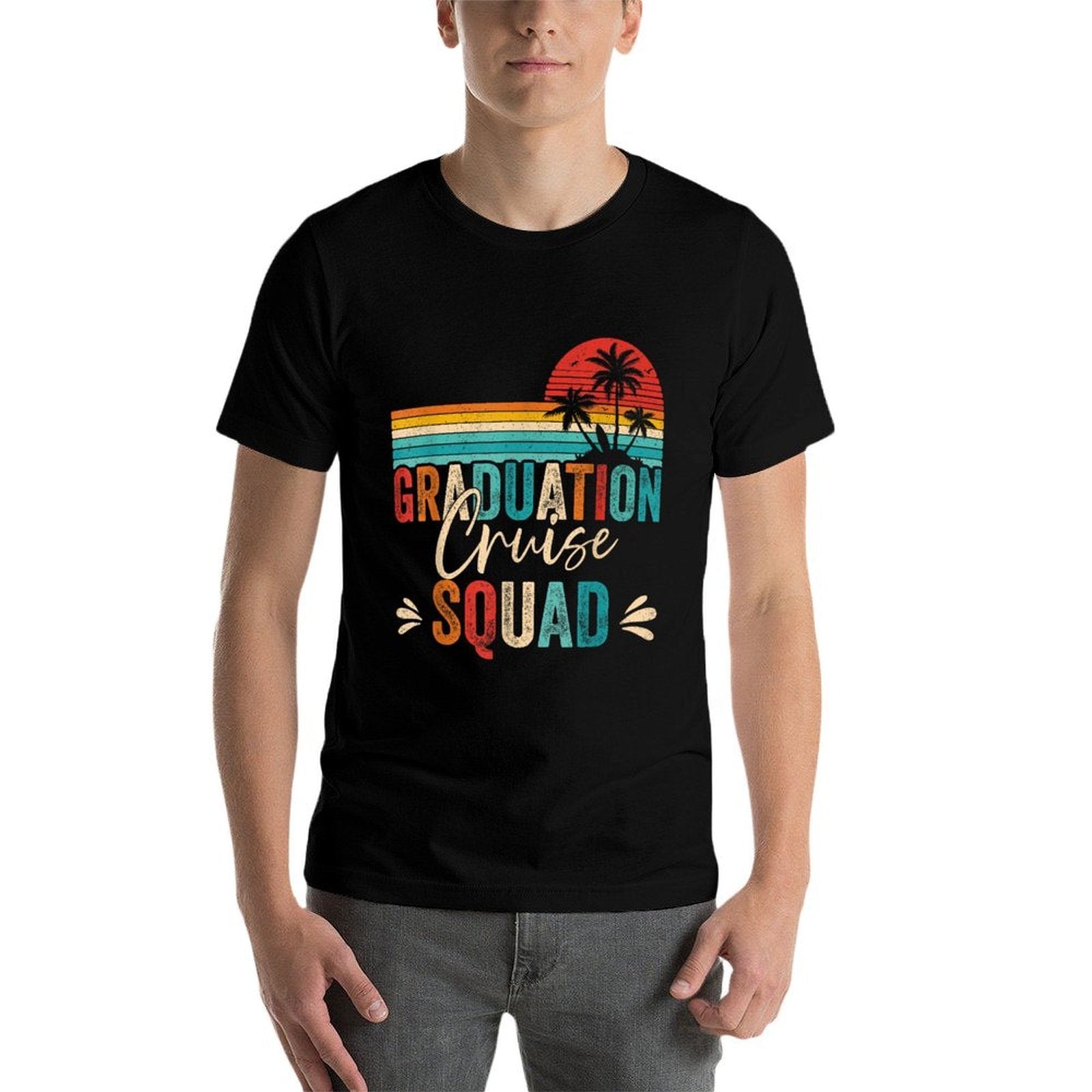 Graduation Cruise Squad 2025 Funny Cruising Graduation  Polyester Blend T-Shirt