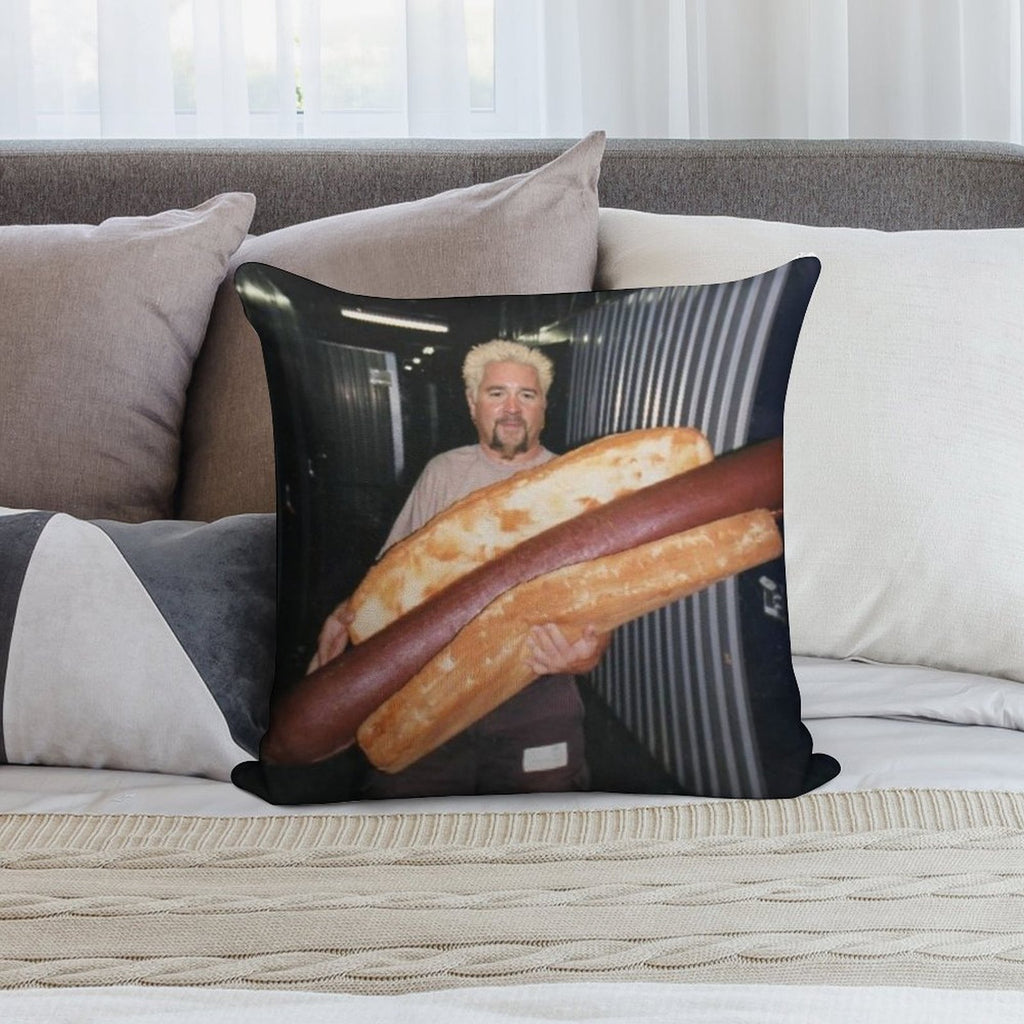 Guy Fieri And His Wieney Soft Home Decor Throw Pillow