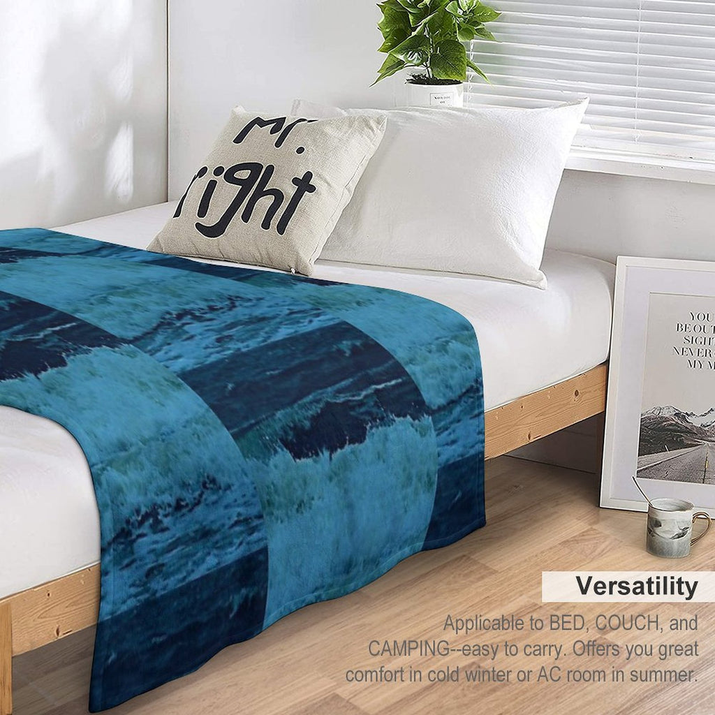 WAVES by $THCBand Wrinkle-free Throw Blanket