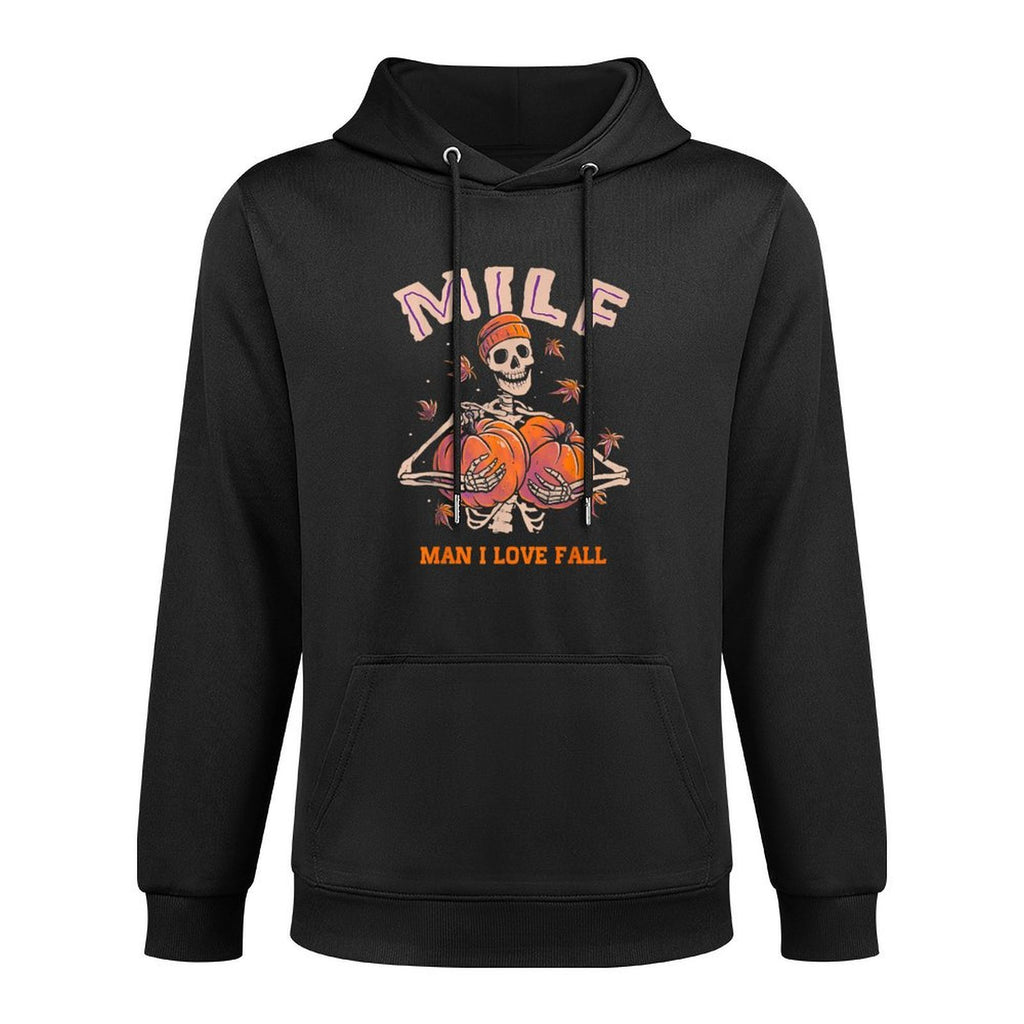 MILF Man I Love Fall Skeleton Pumpkin Thankgiving Funny Pilling-Resistant Hoodie