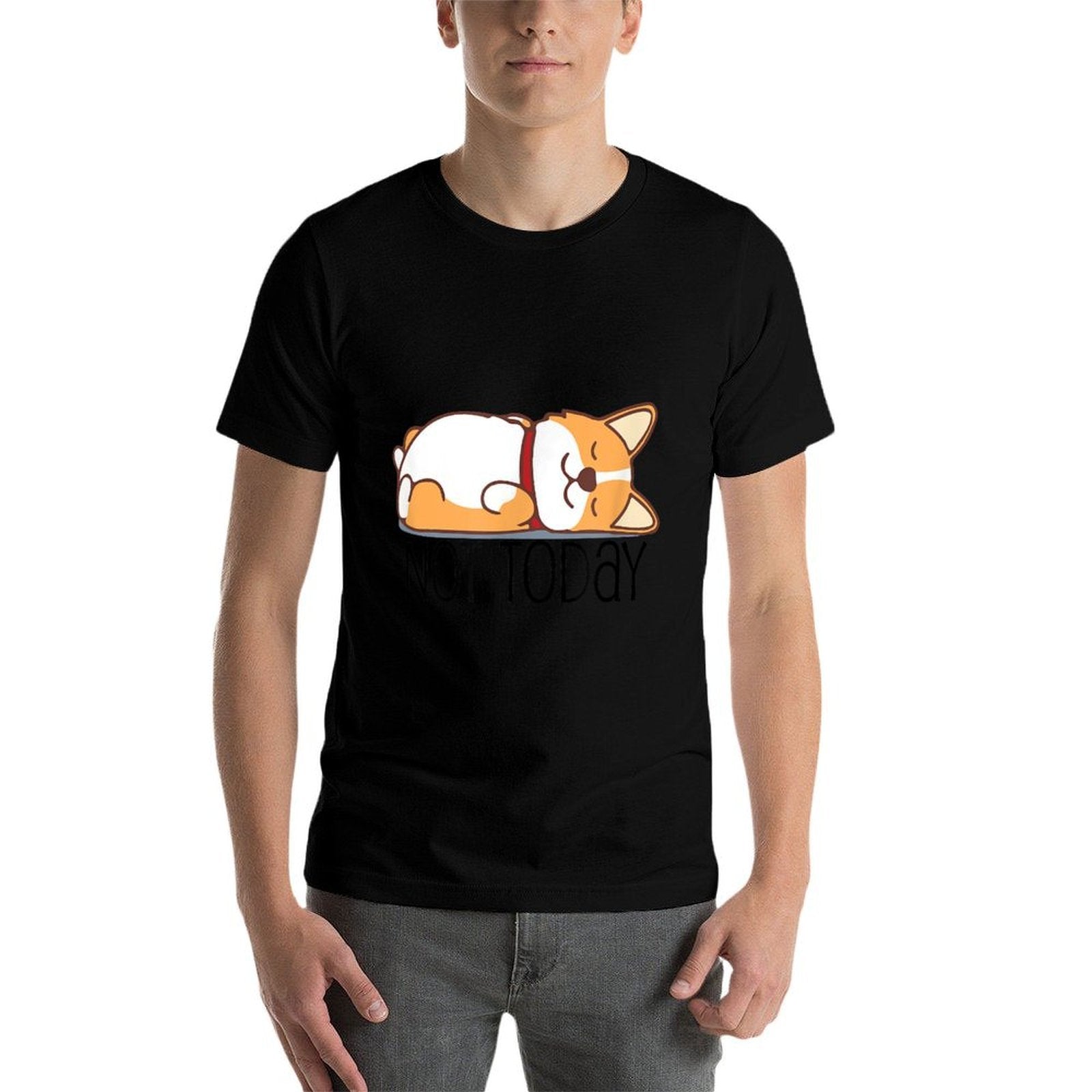 Cute Corgi Gift Funny Dog Lover Not Today Lazy Animal  Moisture-wicking T-Shirt