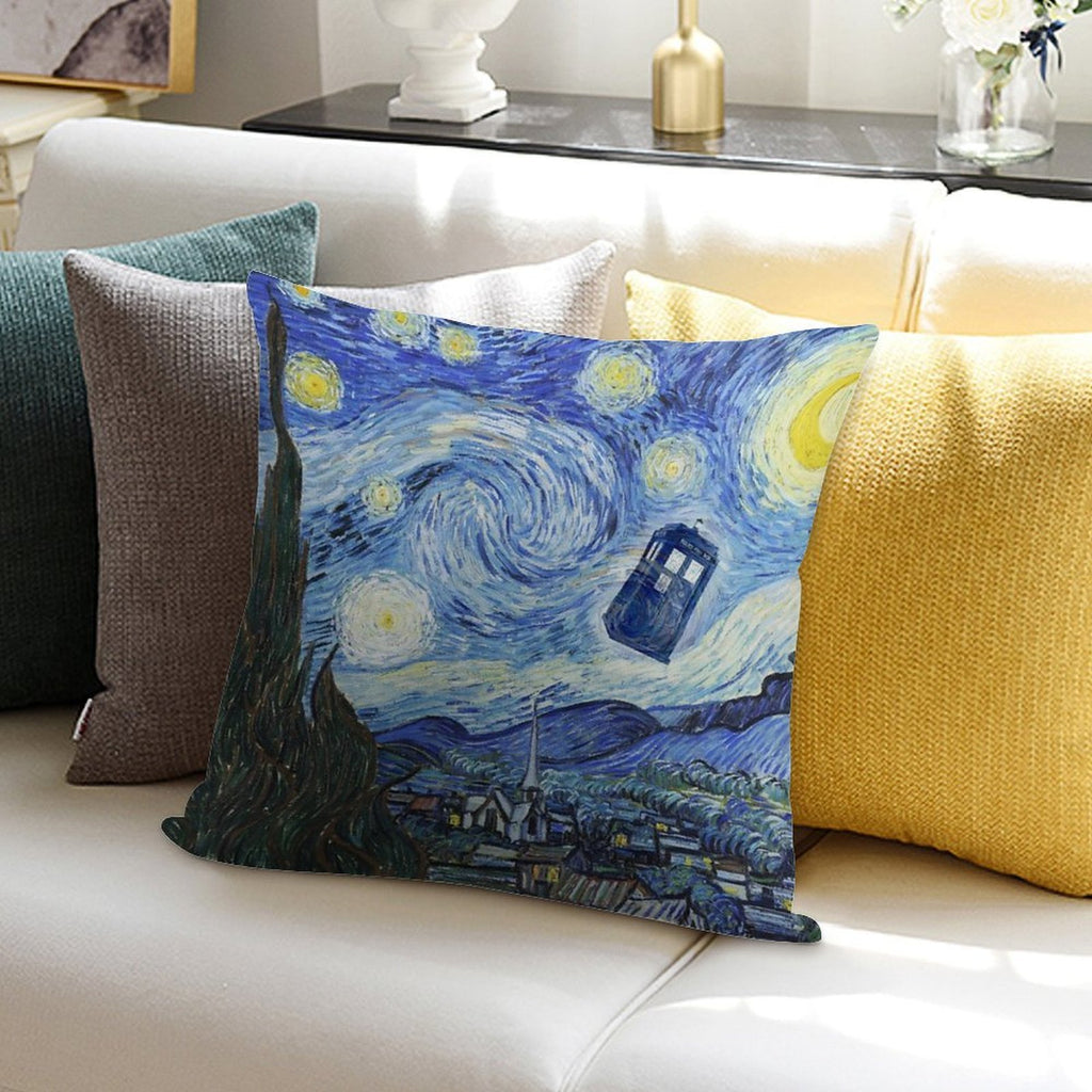 Vincent And The Doctor Soft Washable Throw Pillow