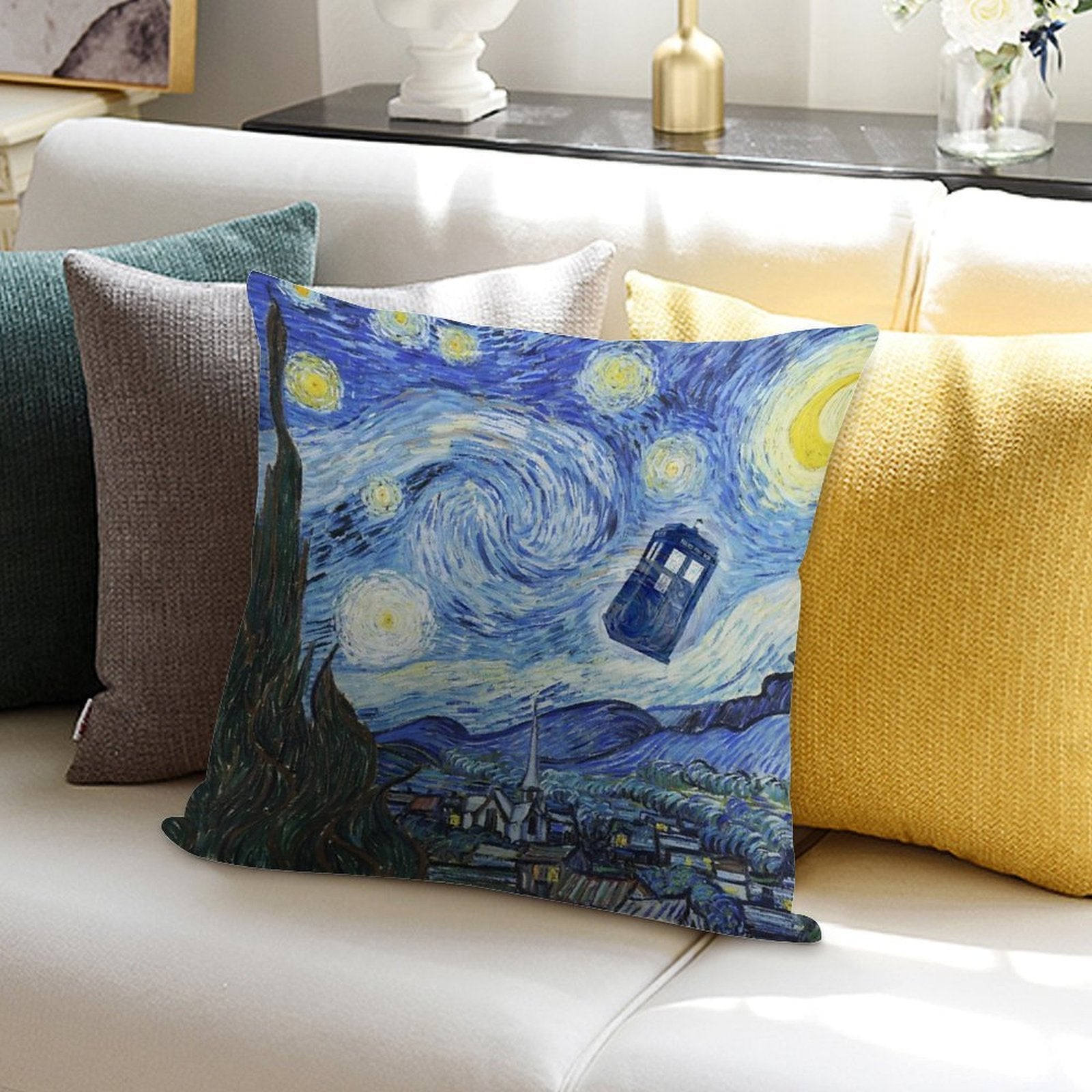 Vincent And The Doctor Soft Washable Throw Pillow