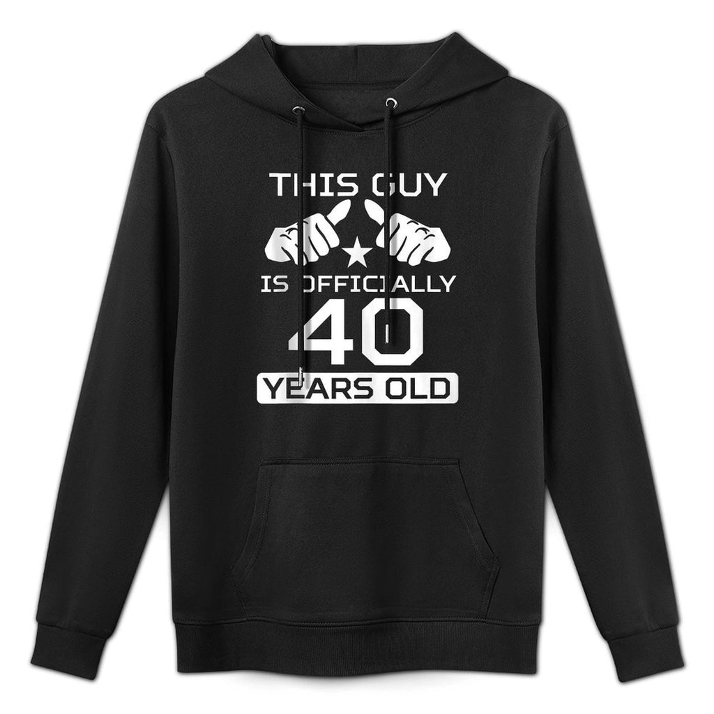 Mens This Guy Is Officially 40 Years Old 40th Birthday Customizable Surface Hoodie