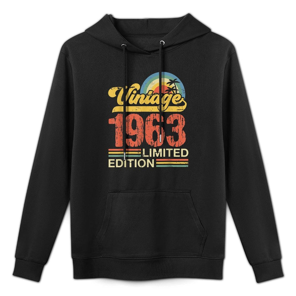 Vintage 1963, 60 Years, Born in 1963, 60th Birthday Versatile Streetwear Hoodie
