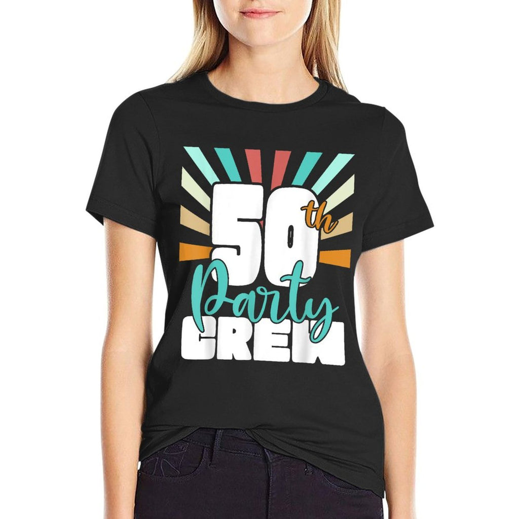 50th Party Crew Birthday Squad Funny 50 Year Old Birthday  Eco-friendly Material T-Shirt