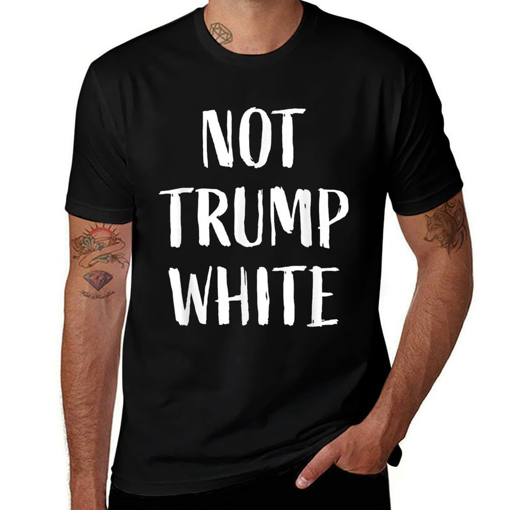 Funny Not Trump White Retro  Heathered Texture T-Shirt