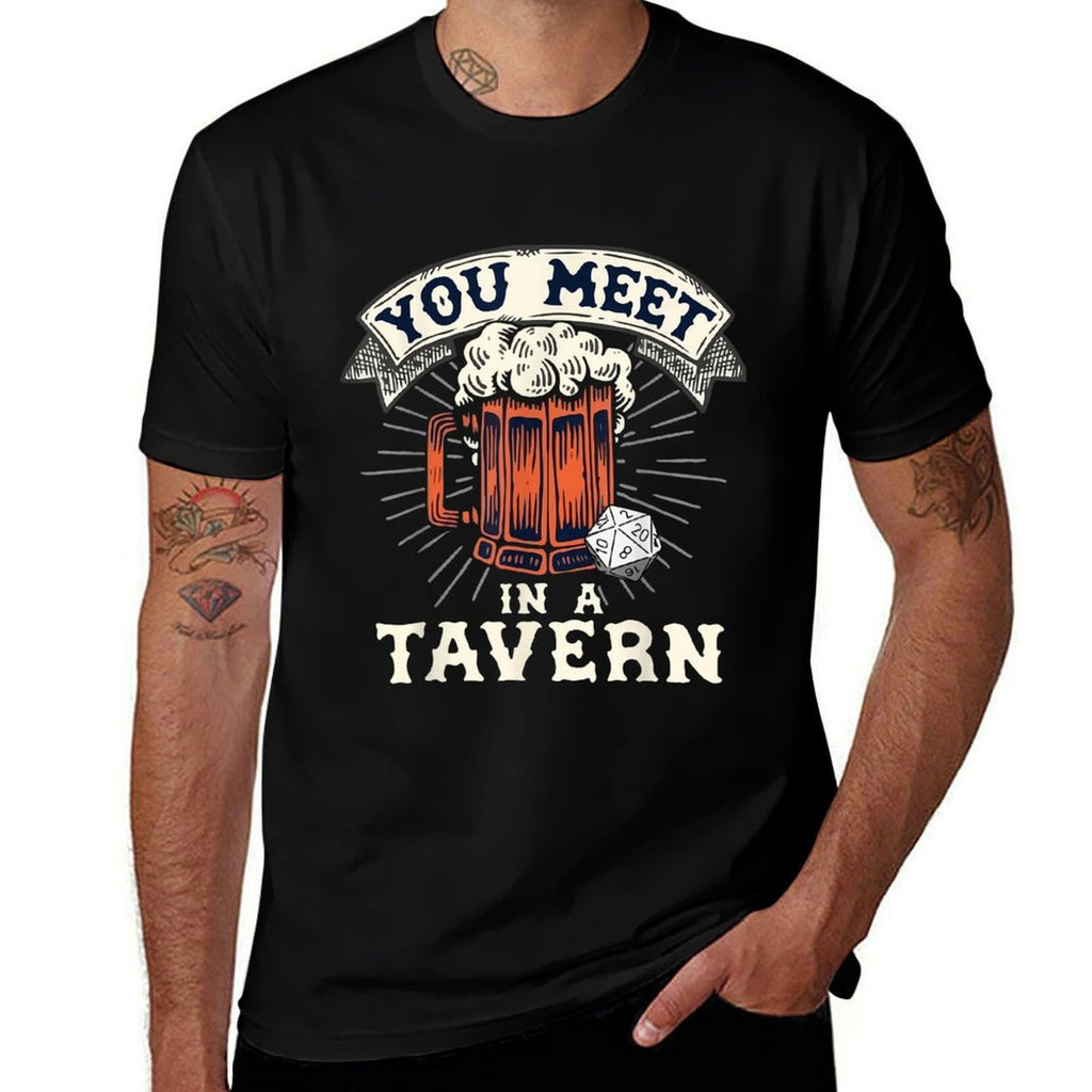 You Meet In A Tavern Fantasy Inspired Graphic Design  Easy-care T-Shirt