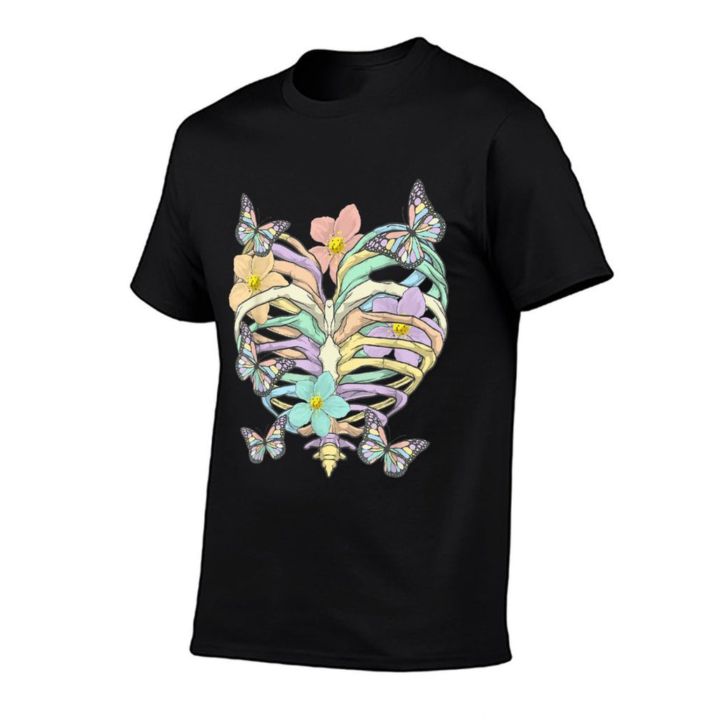 Pastel Goth Heart Ribcage Harajuku Goth Aesthetic Otaku  Lightweight T-Shirt