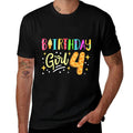 Kids 4th Birthday 4 Year Old Girls Ice Cream Party Family  Graphic-printed T-Shirt