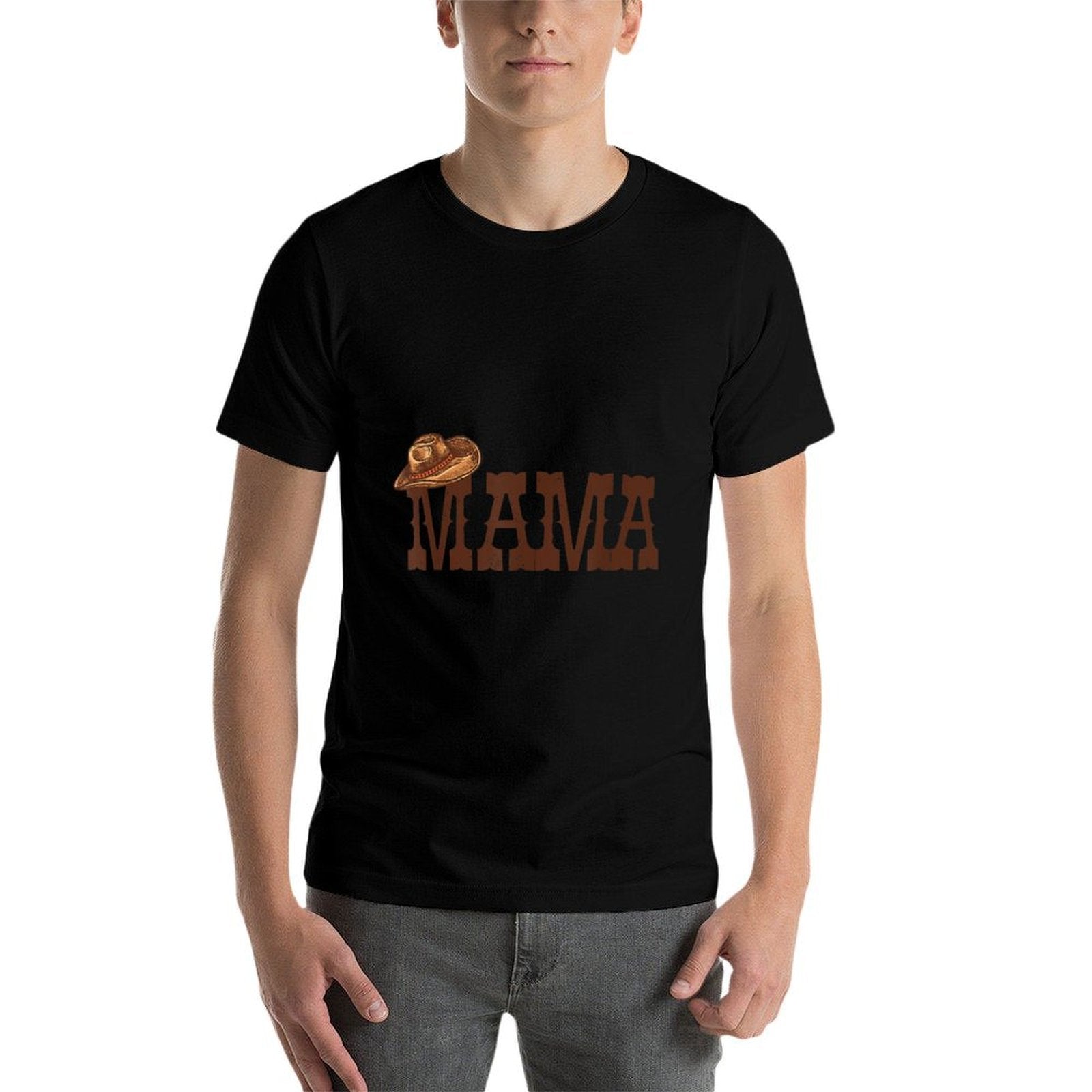 Mama Mom Western Family Matching Birthday Cowboy Cowgirl  Moisture-wicking T-Shirt