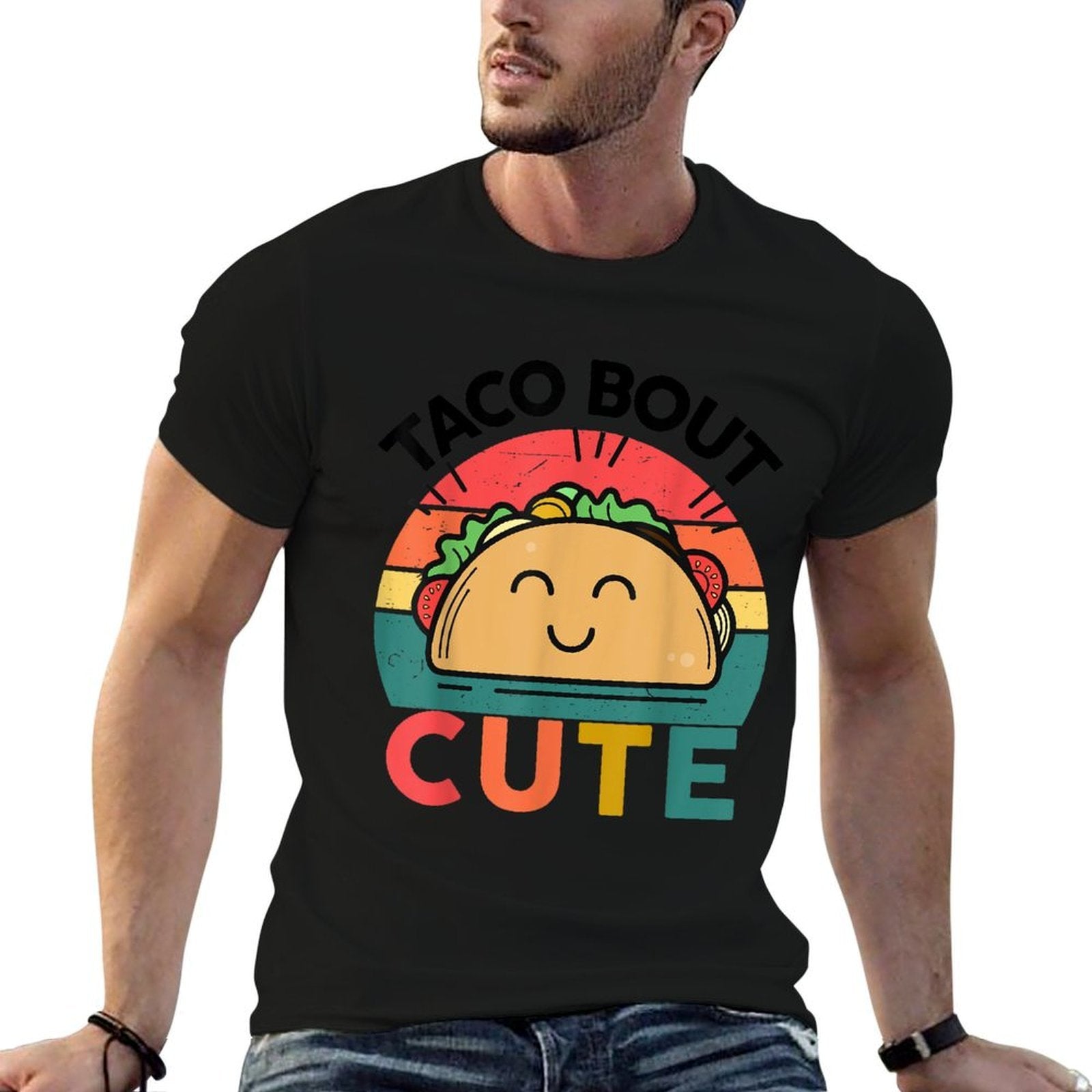 Taco Bout Cute Cinco De Mayo Funny Mexican Boy Girl Women  Heathered Texture T-Shirt