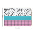 Memphis Pattern 68 - Retro 90s  80s  Absorbent Bath Mat