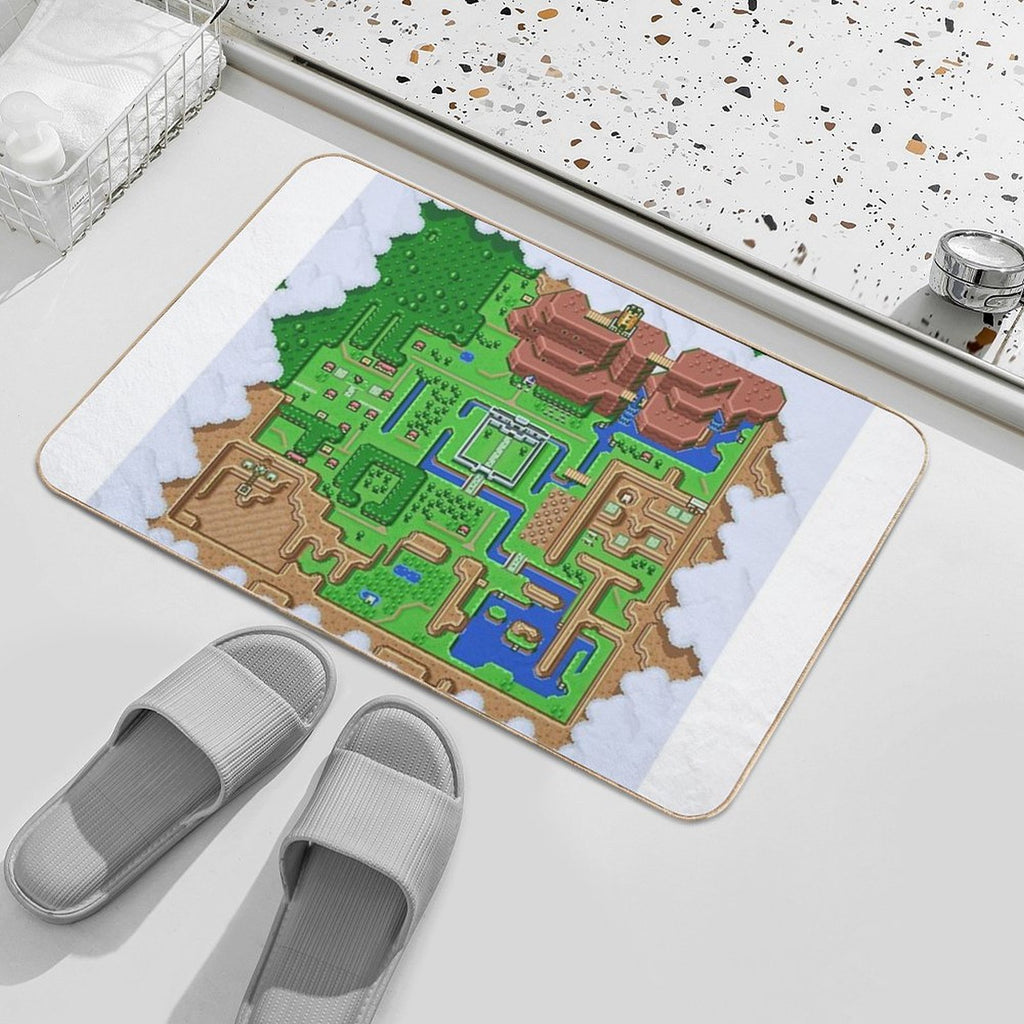 LttP World Map  Absorbent Bath Mat