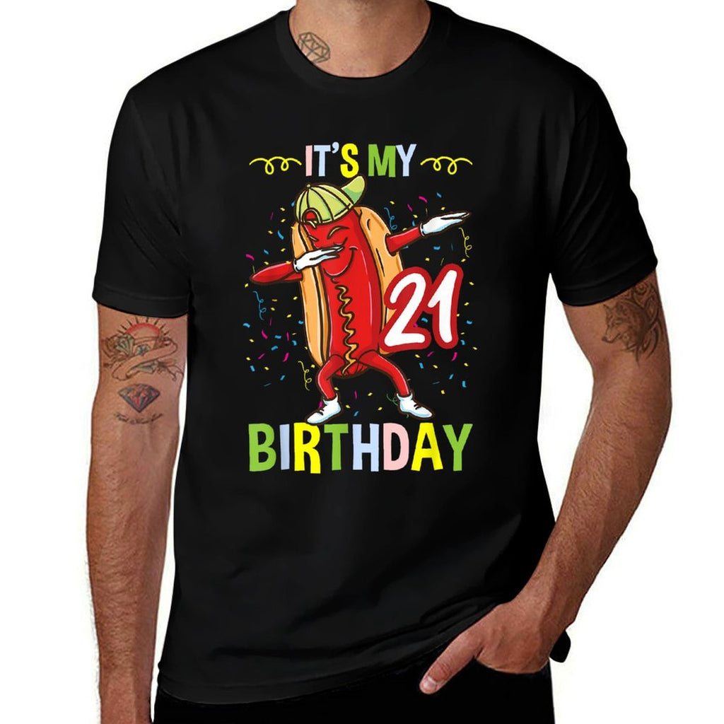 Its My 21st Birthday Hot Dog  Odor-resistant T-Shirt