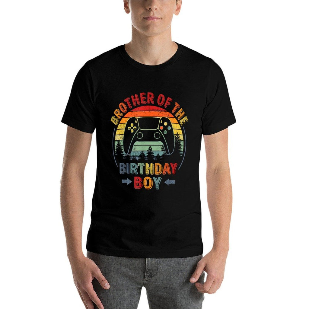 Brother of The Birthday Boy Vintage Matching Gamer Birthday  Breathable T-Shirt