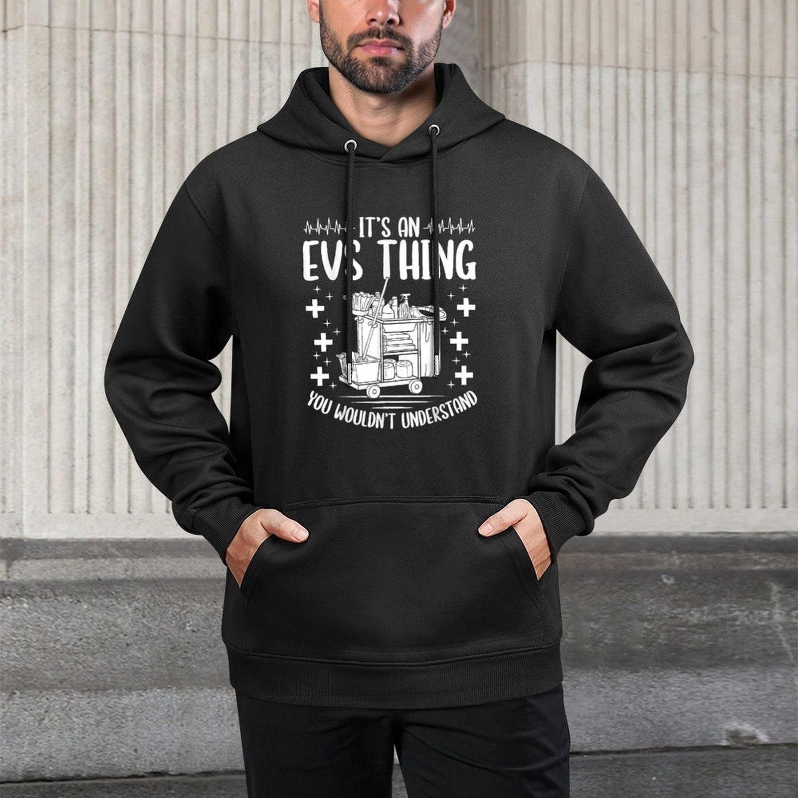 EVS Operator EVS Technician Badge Buddy EVS Tech Essentials Relaxed Fit Hoodie