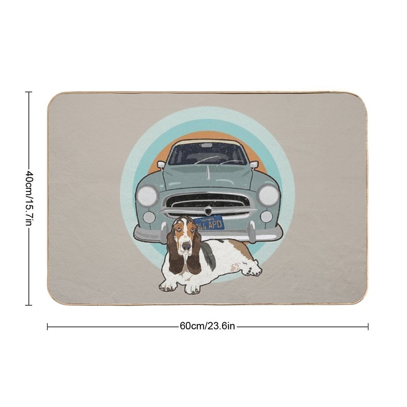 Columbo Car And Dog  Absorbent Bath Mat