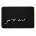 Get Naked Black Bathroom Decor  Absorbent Bath Mat