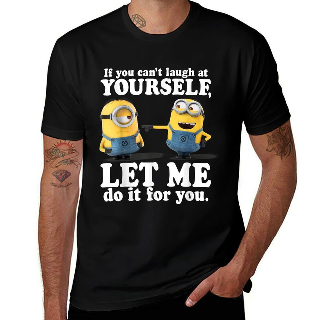 Despicable Me Minions Laugh At Yourself Graphic  Slim-fit Cut T-Shirt