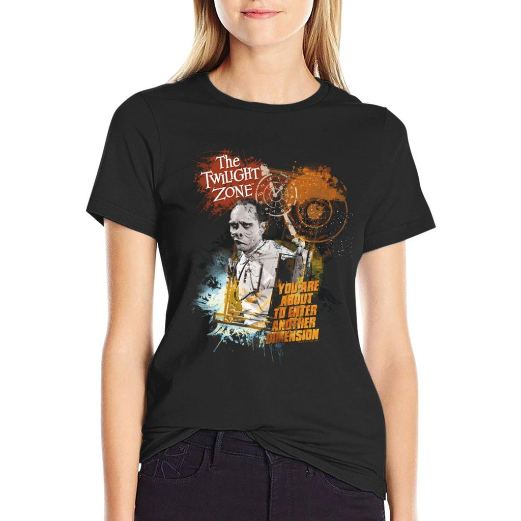 Twilight Zone Enter At Own Risk  Rolled Sleeves T-Shirt