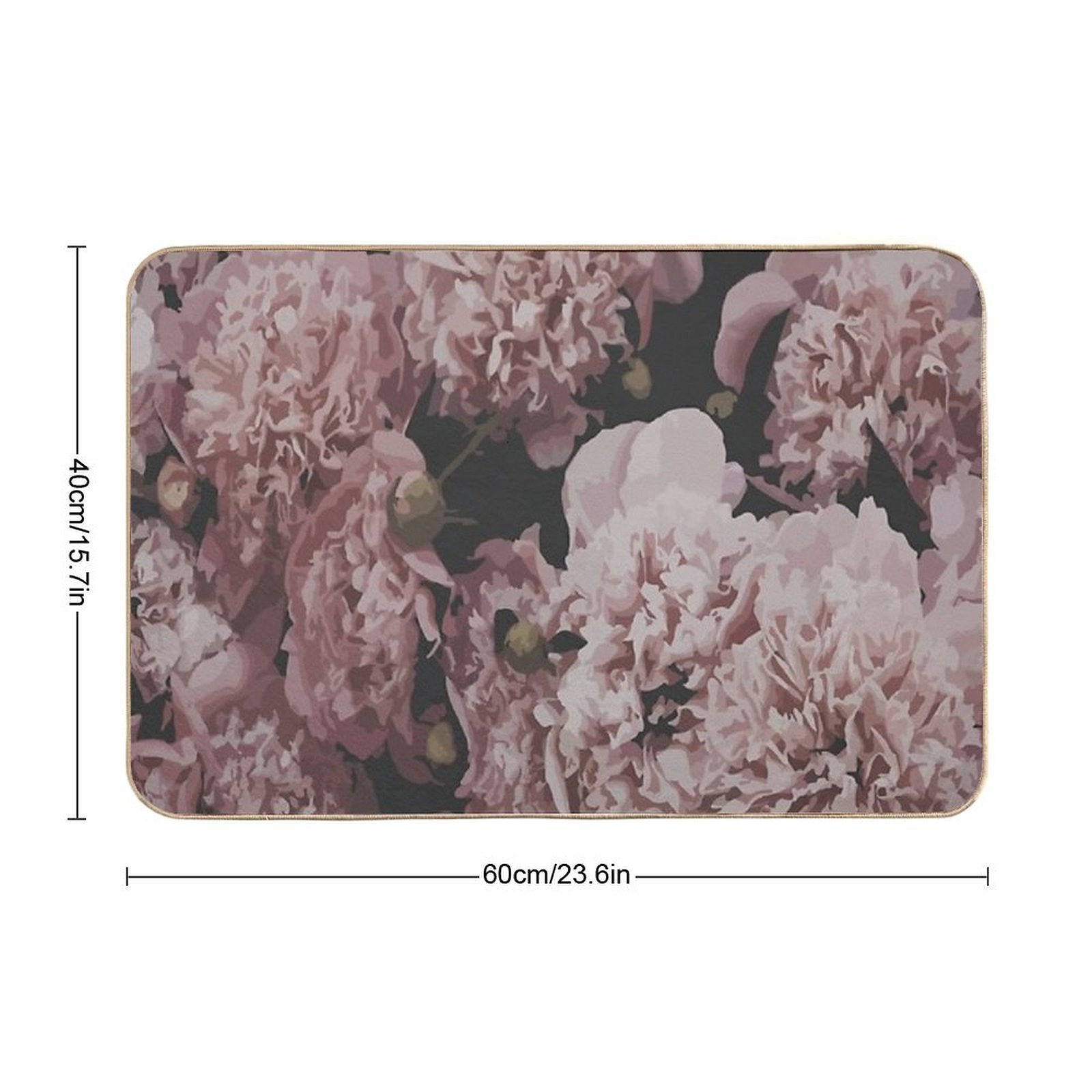 Pink Flower Bunch Abstract Art  Eco-Friendly Bath Mat