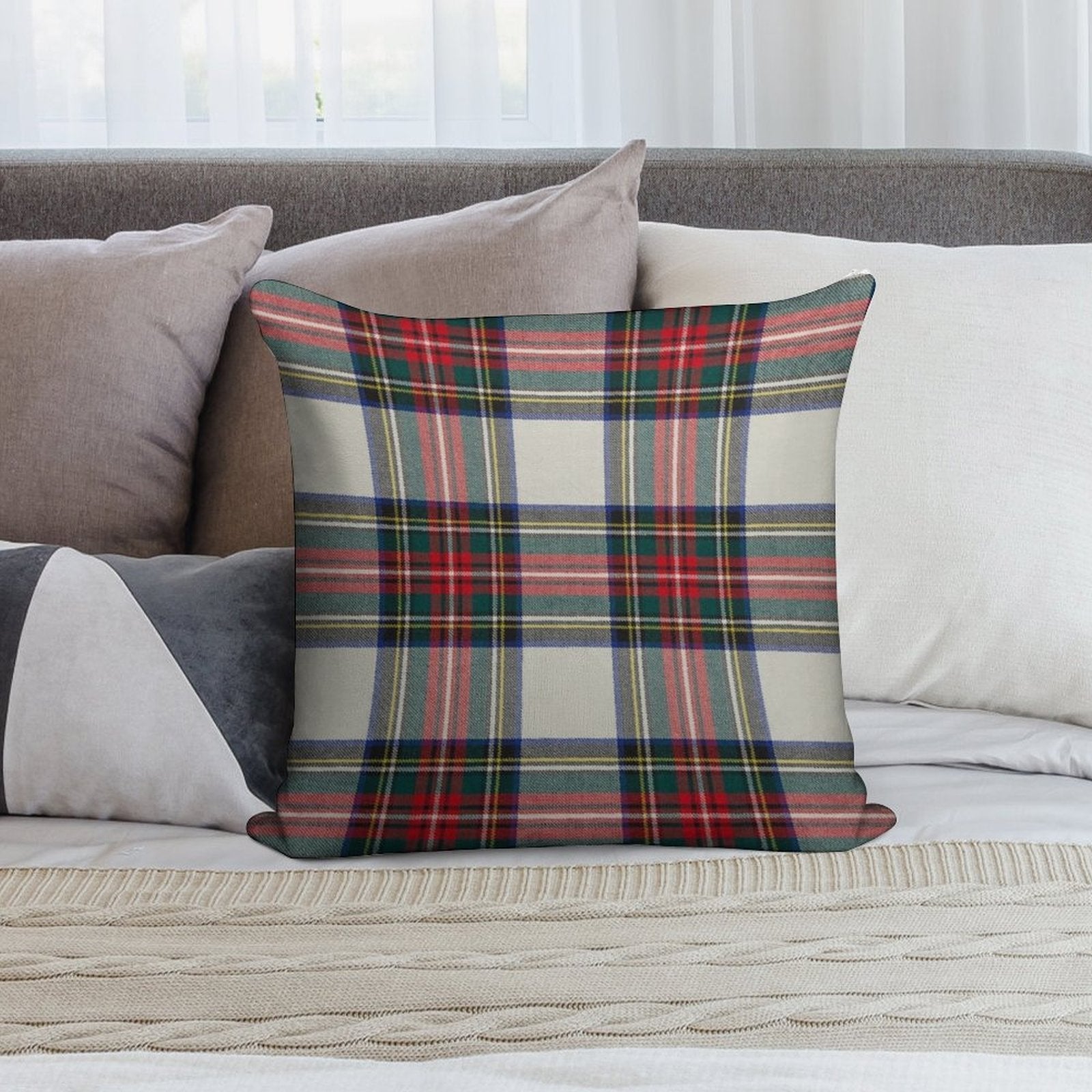 Stewart Dress Scottish Tartan Soft Anti-Pilling Throw Pillow