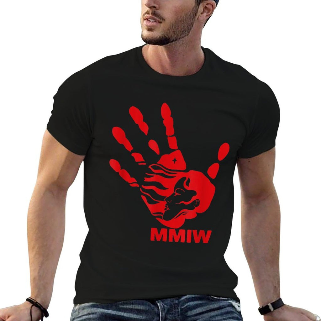 MMIW Red Hand Indigenous Native American MMIW Awareness  Stretchy T-Shirt