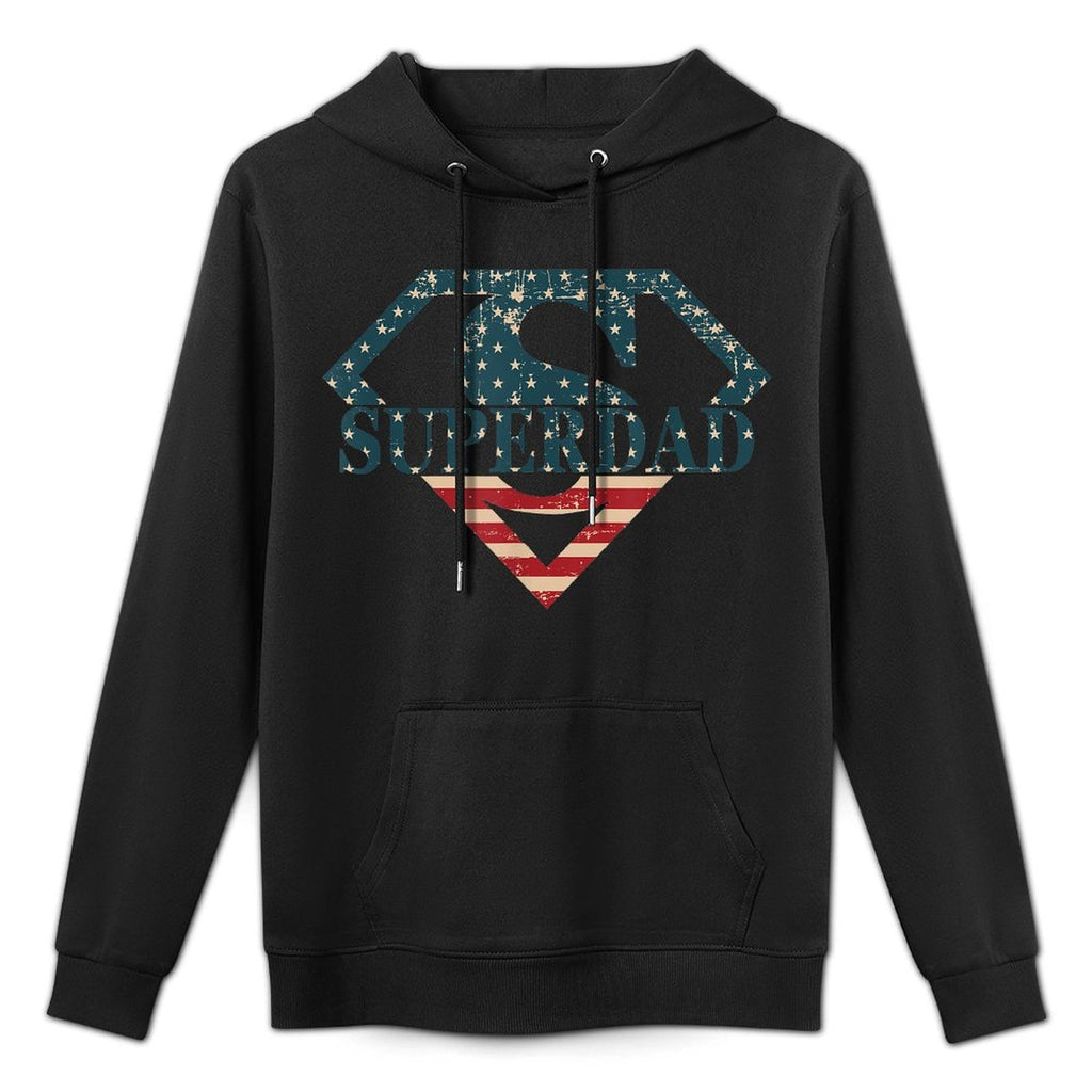 Superdad Fathers Day Birthday Super-Hero Disguise For Men Colorfast Hoodie