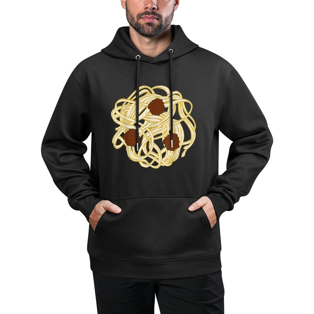 Funny Halloween Costume Food Spaghetti Meatballs Simple Safe Cotton-Polyester Blend Hoodie