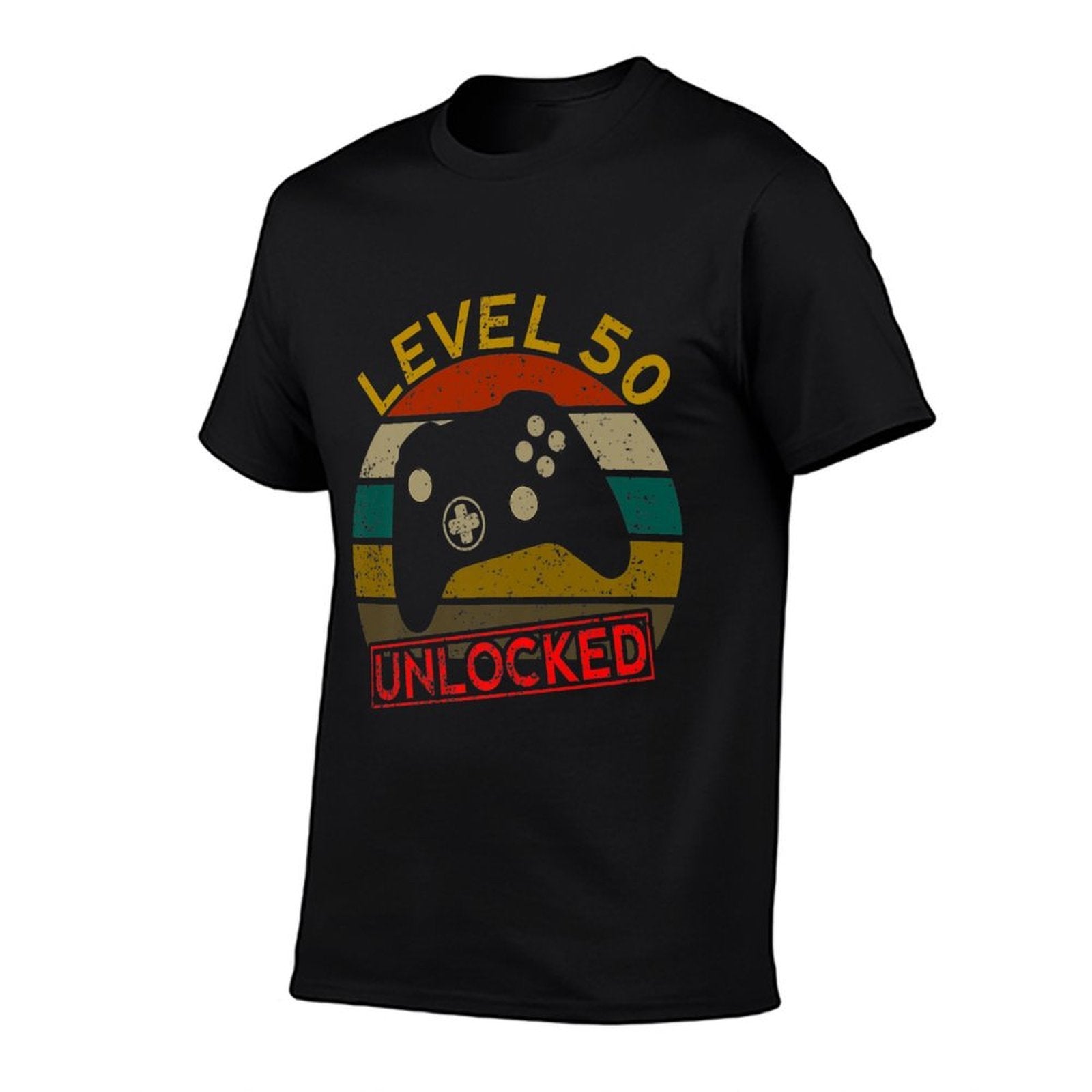 Fiftieth 50th Birthday Level 50 Unlocked Gift T  Trendy Pattern T-Shirt