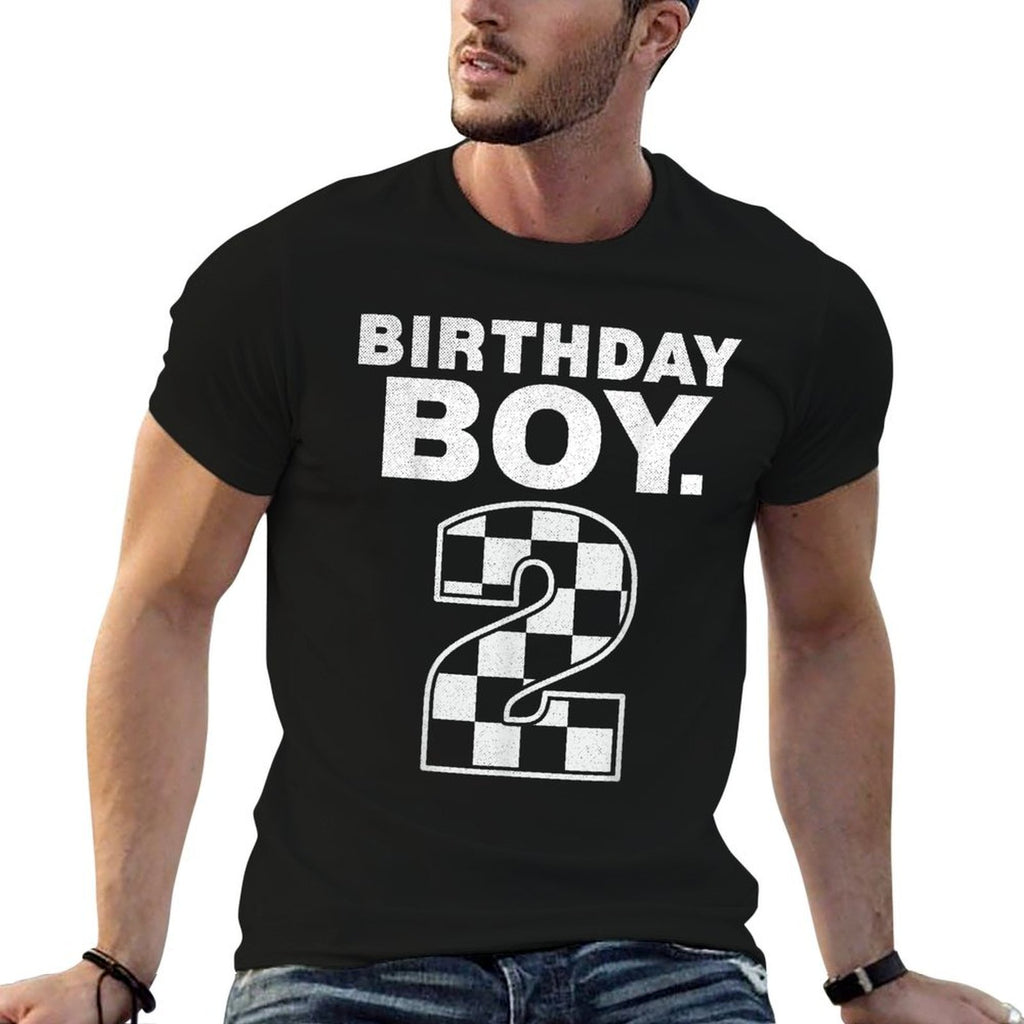 Two Fast 2 Curious Birthday Boy 2 Year Old Kids Racing Team  Stretchy T-Shirt