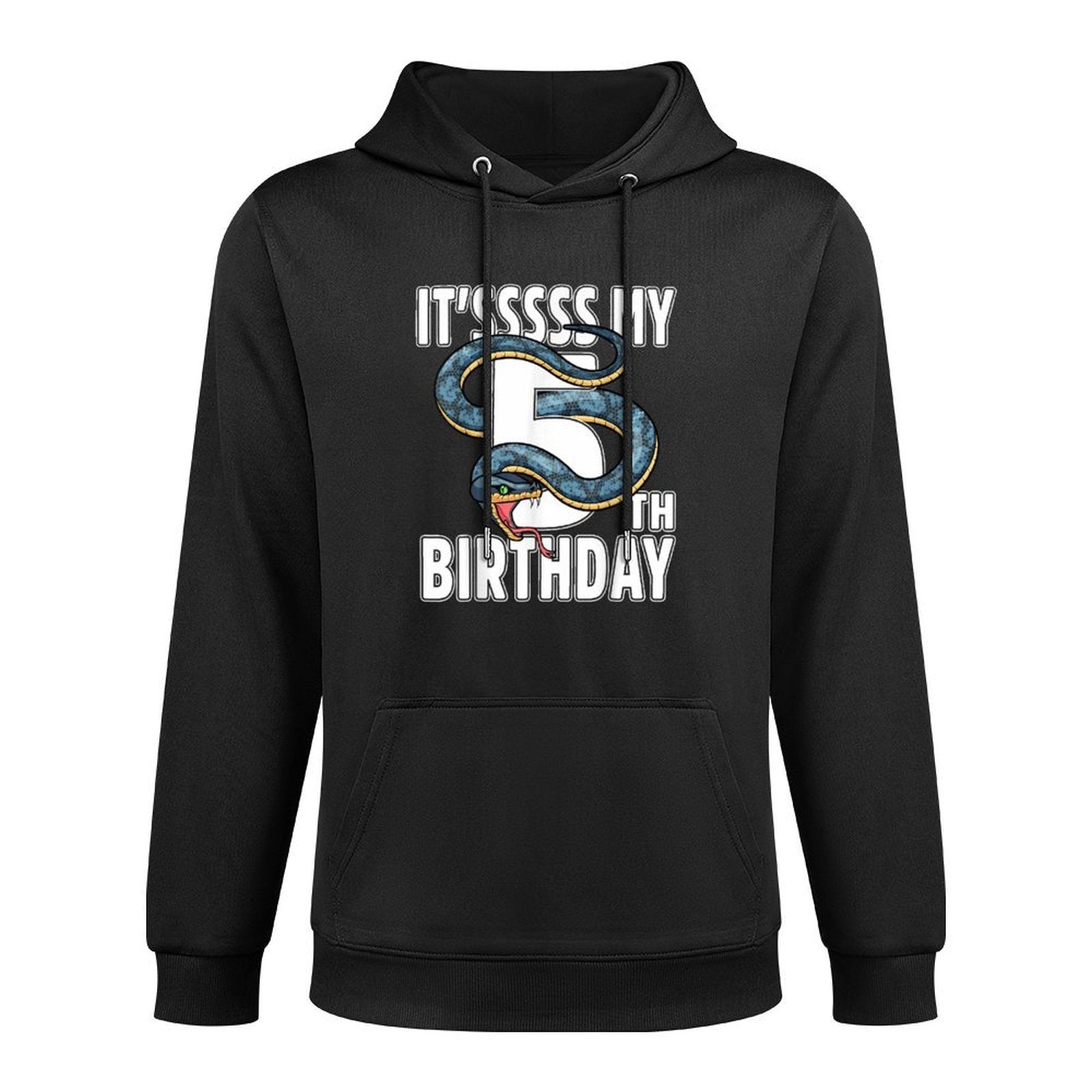 Its My 5th Birthday Snake 5 Years Old Birthday Boys Girls Medium-Weight Fabric Hoodie