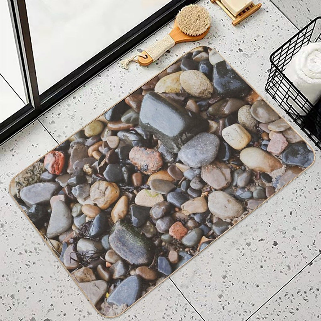 Beach Pebbles  Dirt-Trapping Bath Mat
