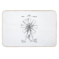 Windmill Patent 1908 Vintage Windmill Farmhouse  Toxin-Free Bath Mat