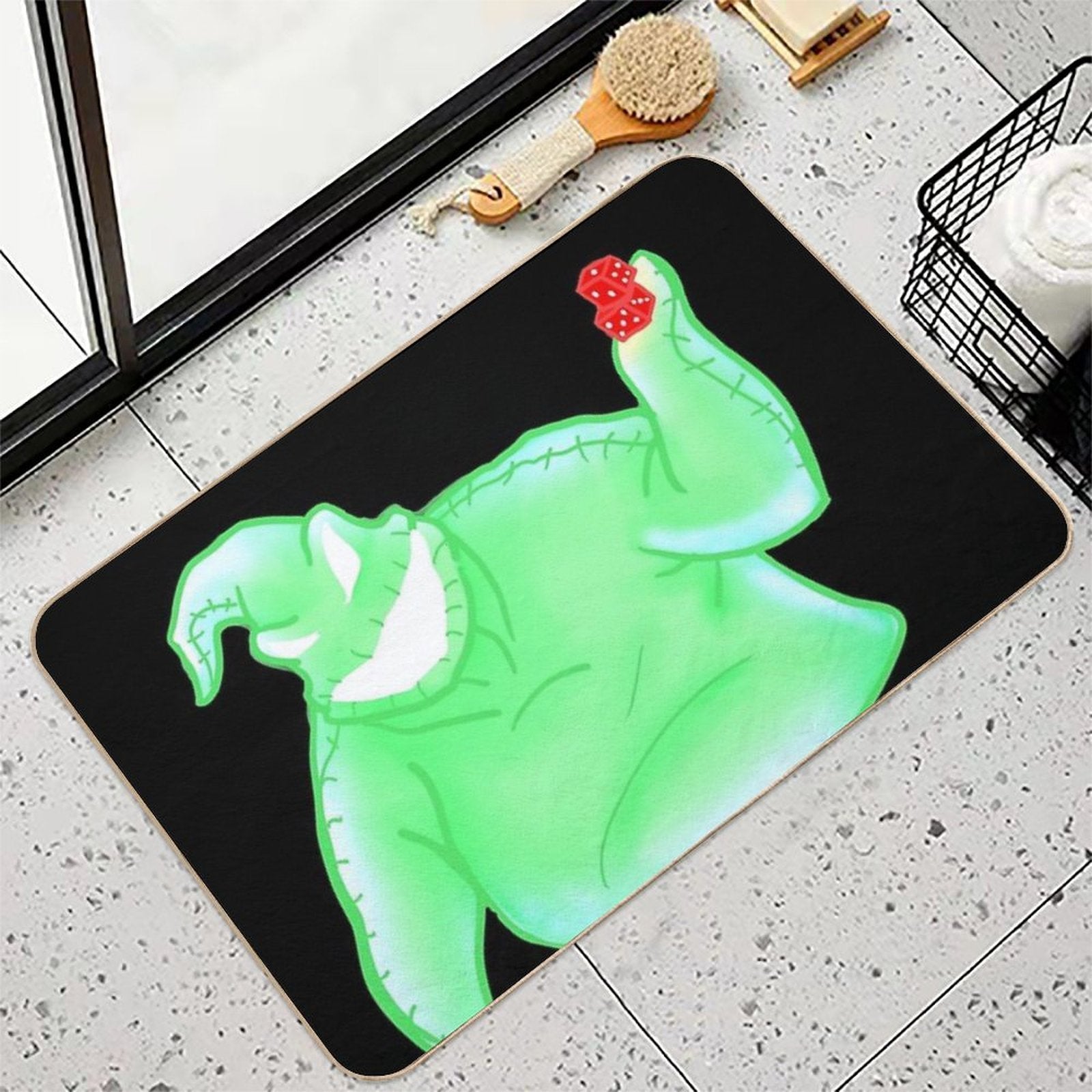 Oogie Boogie Illustration  Repositionable Bath Mat