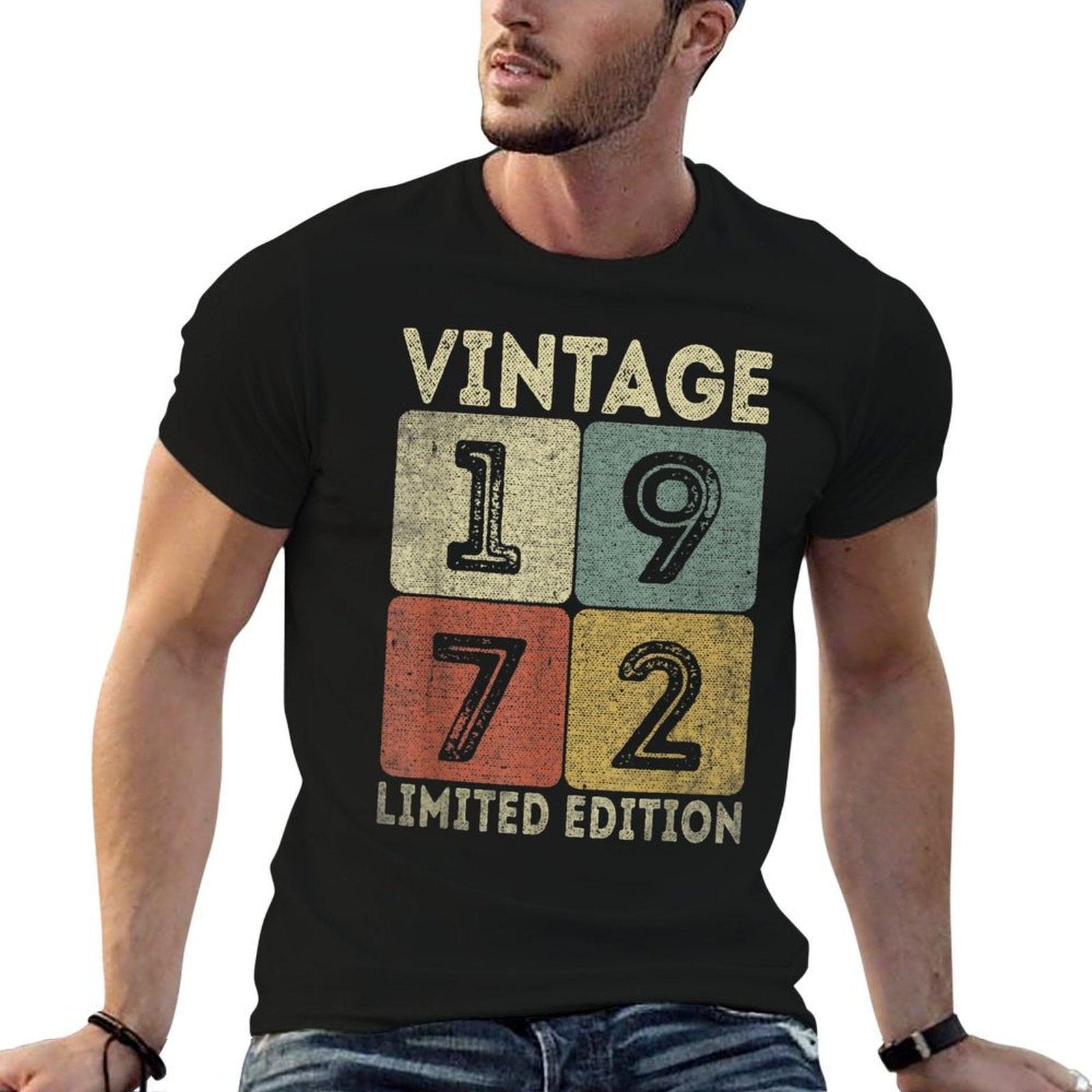 Vintage 1972 Limited Edition Outfit Retro 50th Birthday Gift  Polyester Blend T-Shirt