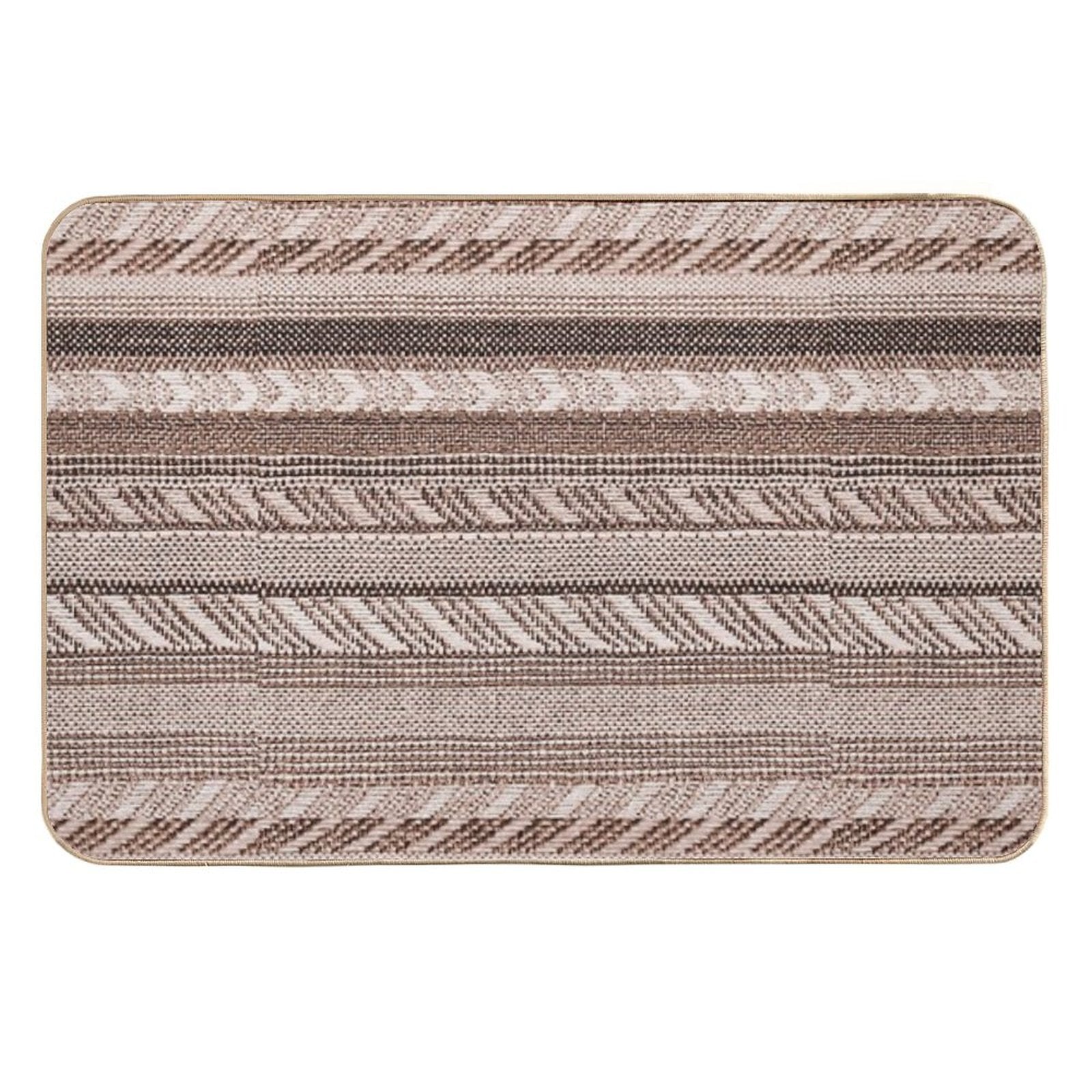 Brassy - Boho Stripe -  Slip-Resistant Bath Mat