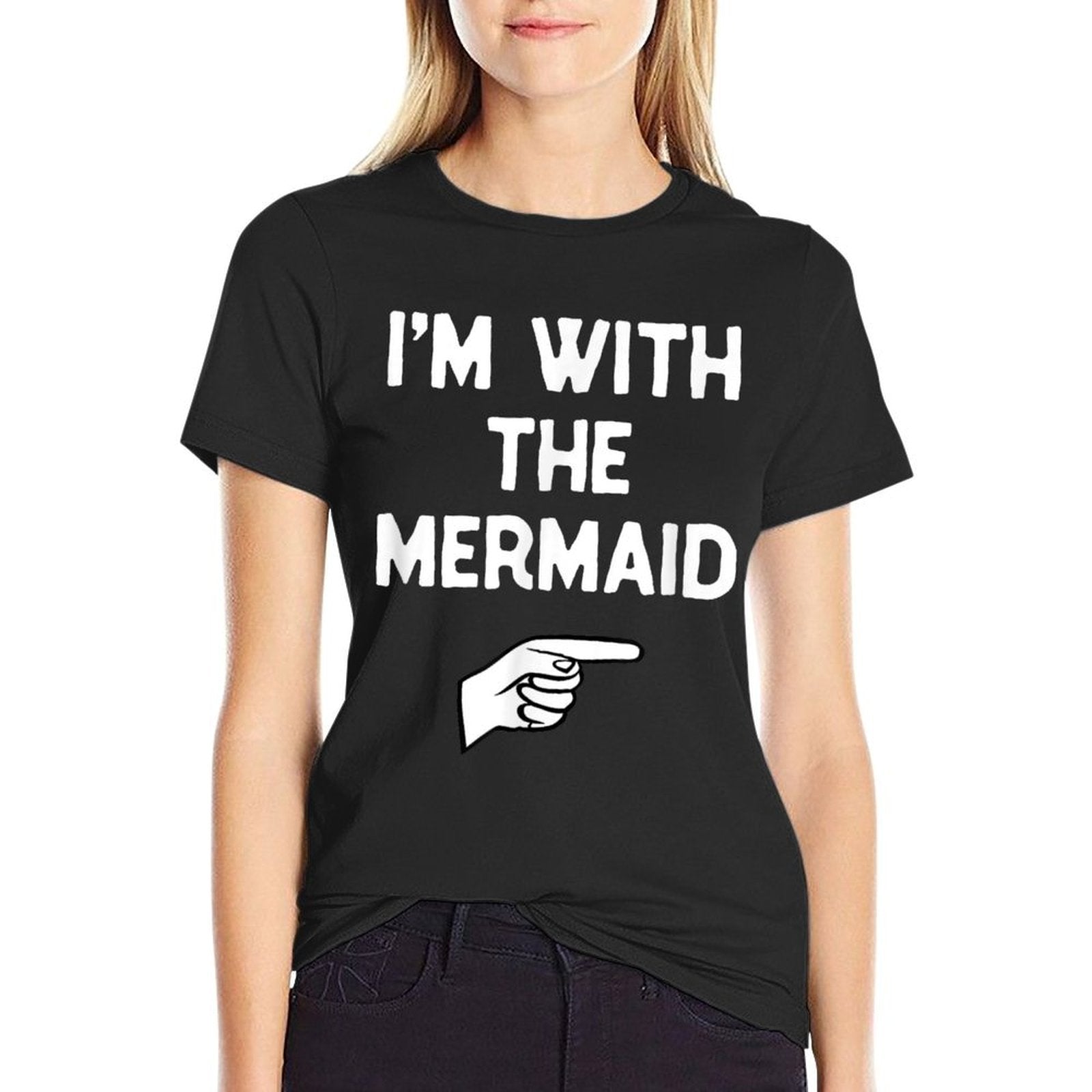 Im With The Mermaid Costume Halloween Matching Party  Slim-fit Cut T-Shirt