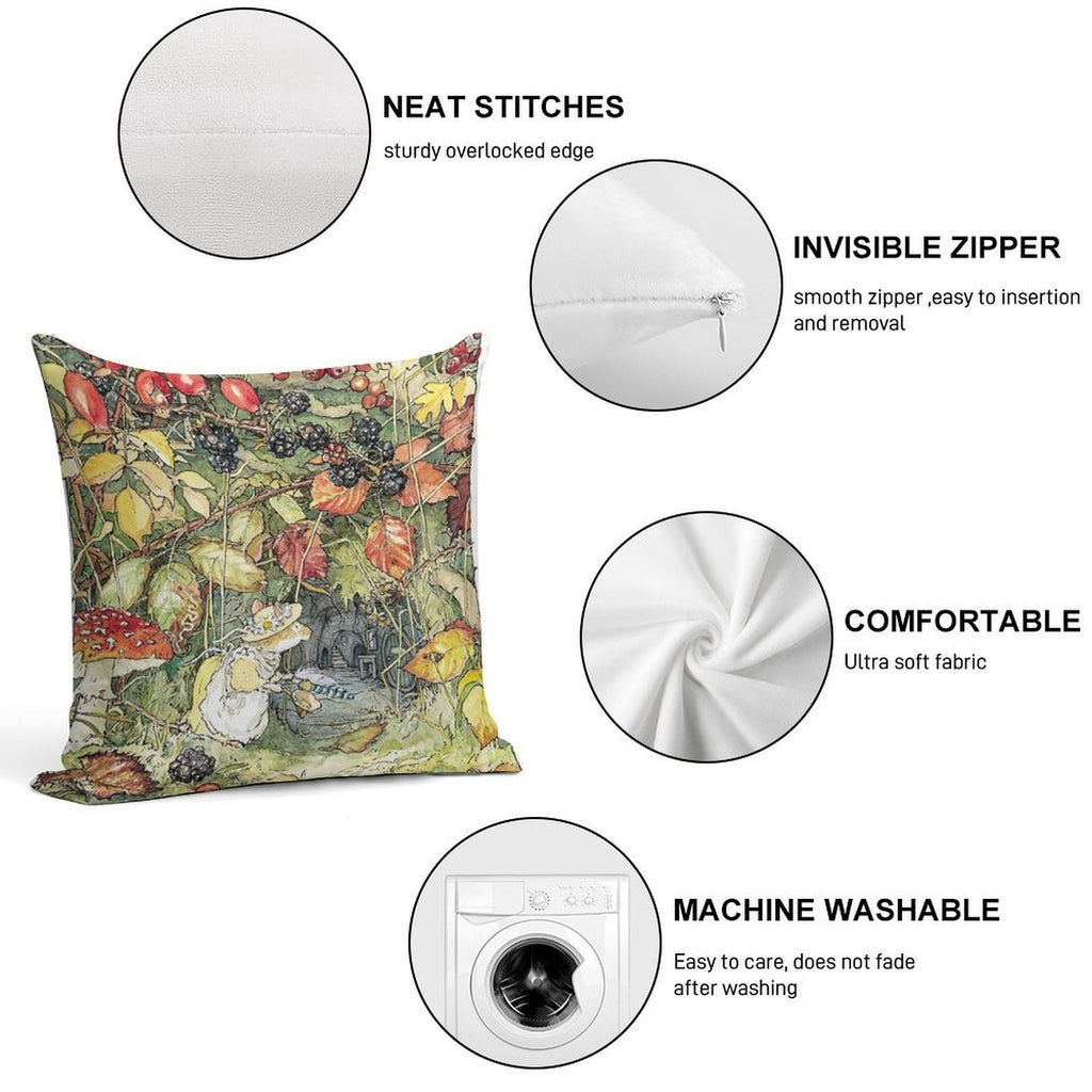 Primrose at The Entrance to The Tunnels Soft Washable Throw Pillow