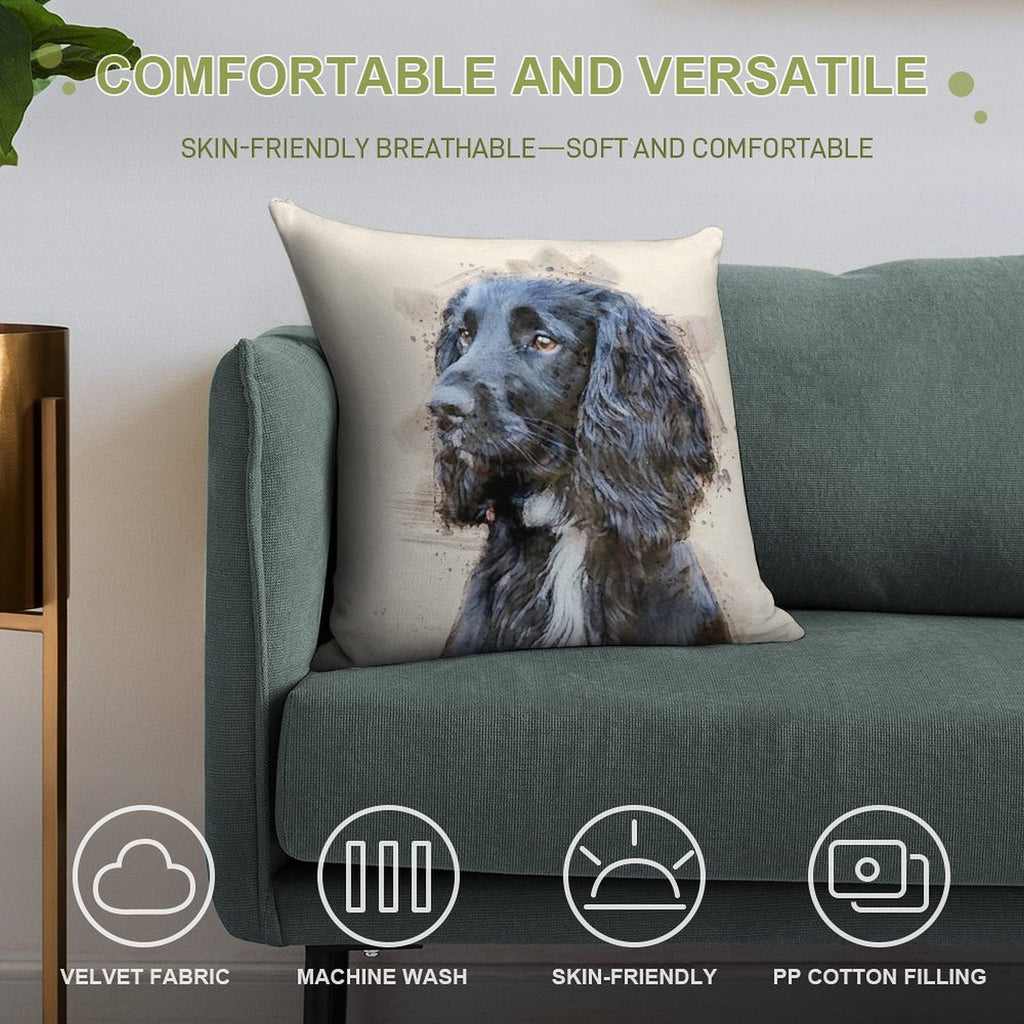 Autumnal Spaniel Soft Decorative Cover Throw Pillow