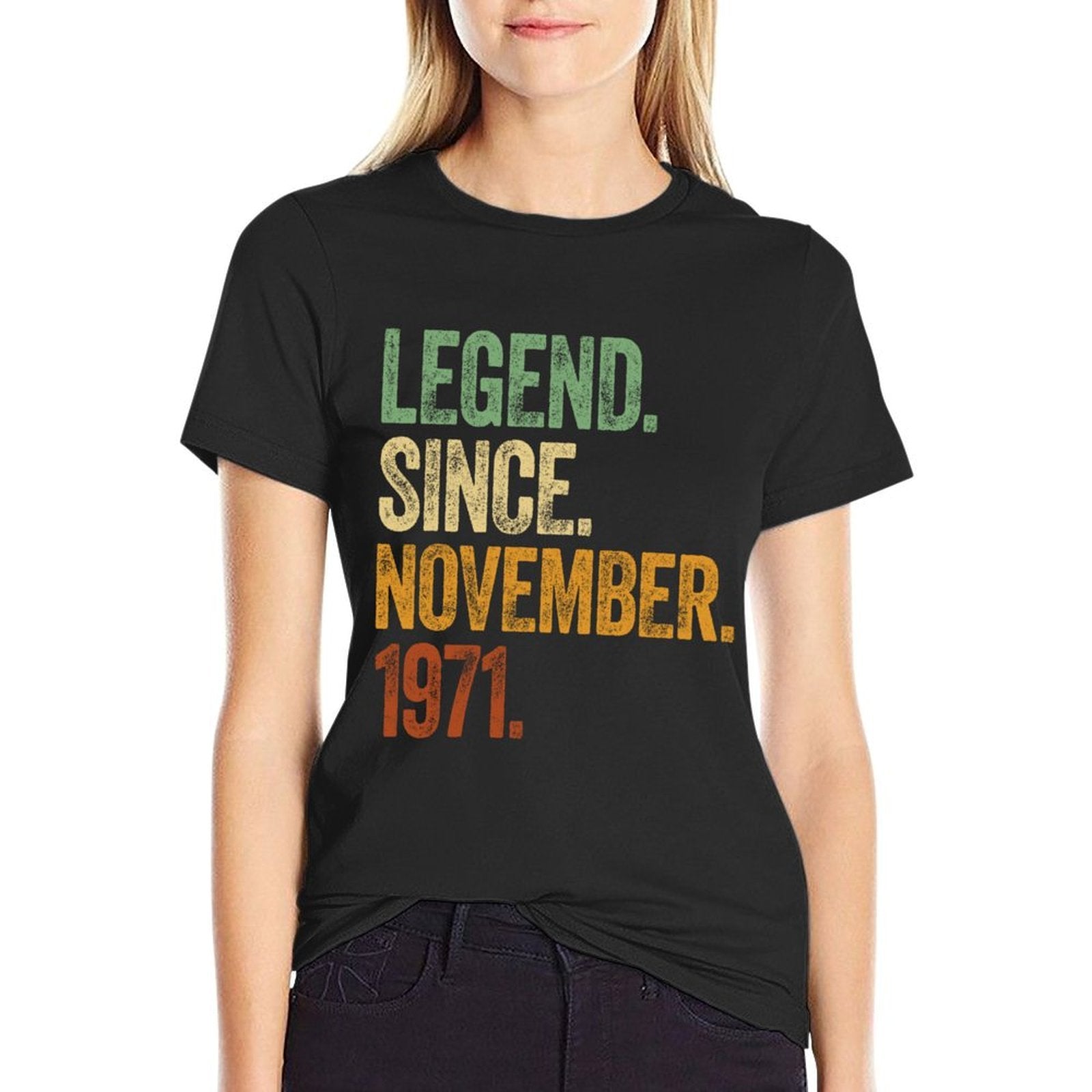50th Birthday November Born 50 Years Legend Since 1971 Sweatshirt  Relaxed-fit T-Shirt