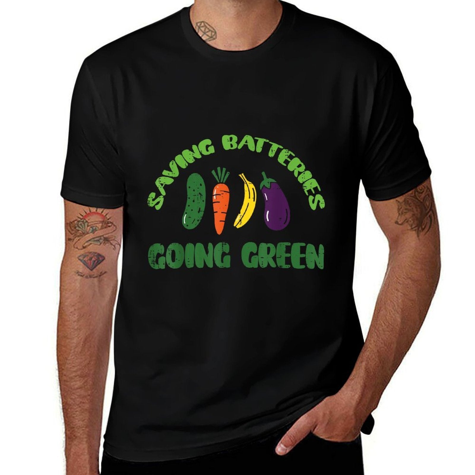 Saving Batteries Going Green Funny Inappropriate Humor Women  Stretchy T-Shirt